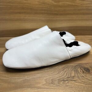 KHAITE Banks Ballerinas Square Toe Flats 8 EU 38 White Soft Leather Stretch